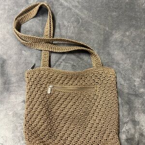 The Sak Brown Crochet Shoulder Bag